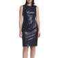 Womens Calvin Klein Sleeveless Twist Pleather Dress - image 1