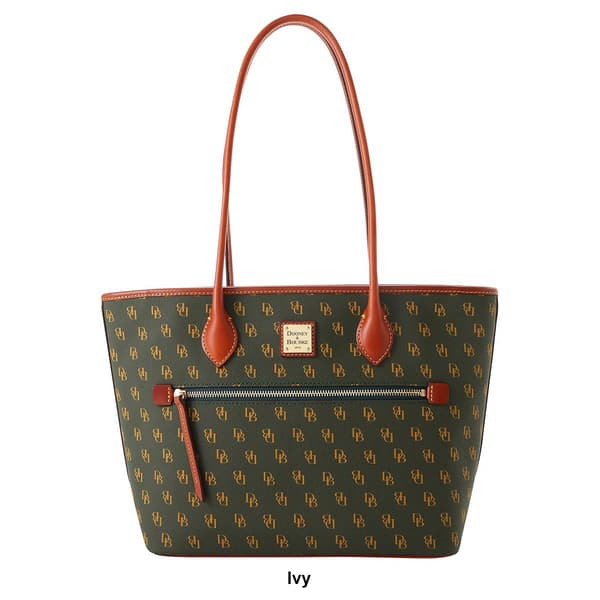 Dooney & Bourke Gretta Tote with Logo - Brown Tmoro