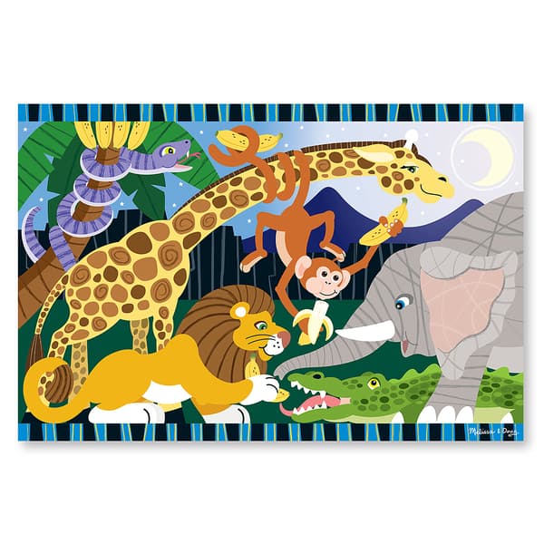 Melissa &amp; Doug(R) Safari Social 24 pc. Floor Puzzle - image 
