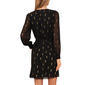 Petite MSK Long Sleeve Dots V-Neck Chiffon Blouson Dress - image 2
