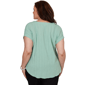 Plus Size Emaline Verde Grove II Short Sleeve Textured Blouse - image 1