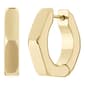 Mens Lynx Stainless Steel Gold-Tone Ion Plating Stud Hoop Earring - image 1