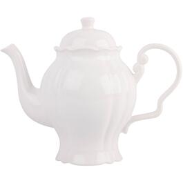 Home Essentials 40oz. White Footed Teapot