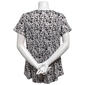 Womens Bobeau Short Sleeve Abstract Floral Babydoll Tee - image 2