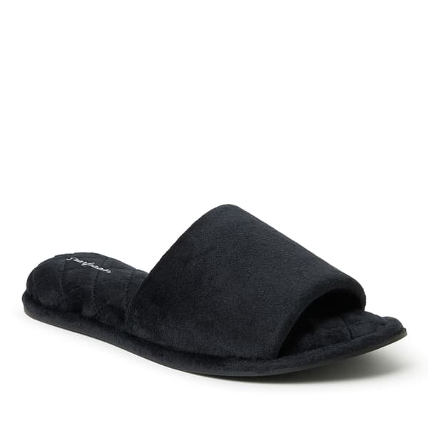 Womens Dearfoams&#40;R&#41; Microfiber Velour Slide Slippers - image 