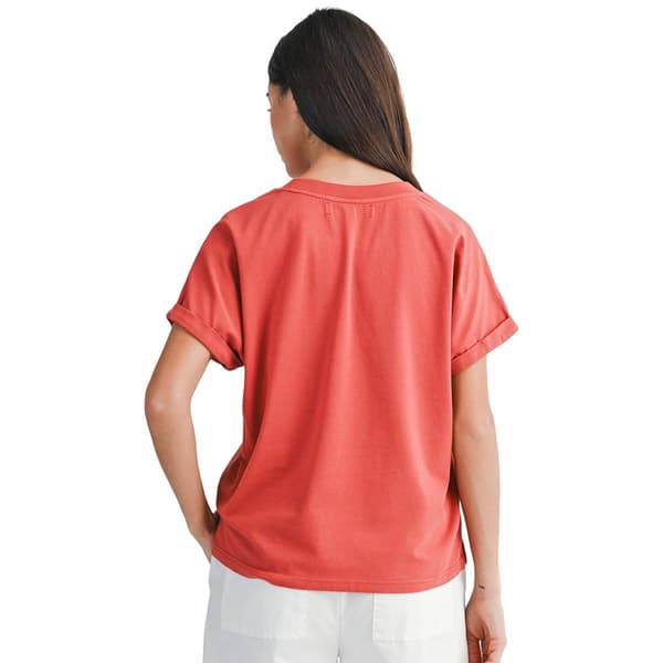Womens CITY BLUES Short Cuffed Sleeve Positano Graphic Tee