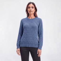 Womens Hasting & Smith Long Sleeve Crew Neck Chenille Sweater