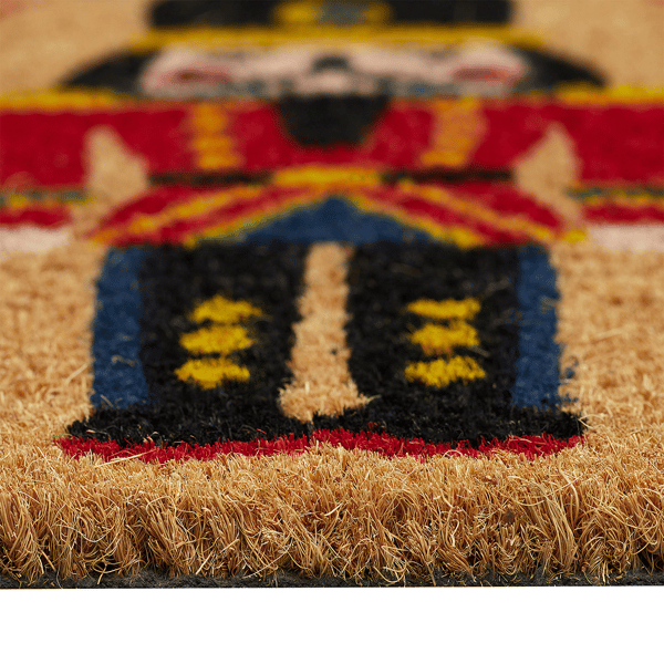 VCNY Home Nutcracker Holiday Outdoor Coir Doormat