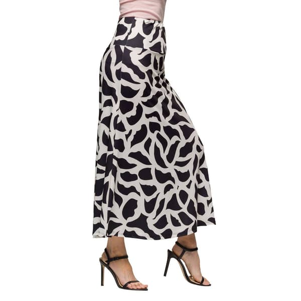 Womens 24/7 Comfort Apparel Black & White A Line Maxi Skirt