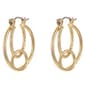 Design Collection Gold-Tone Double Wire Ring Hoop Earrings - image 1