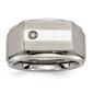 Mens Endless Affection&#40;tm&#41; Titanium Satin & Polished Diamond Band - image 1