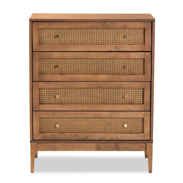 Baxton Studio Ramiel Modern Ash Walnut Wood 4Drawer Chest Boscov's