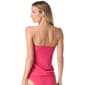 Womens Vince Camuto Solid Draped Bandeau Tankini Swim Top - image 2