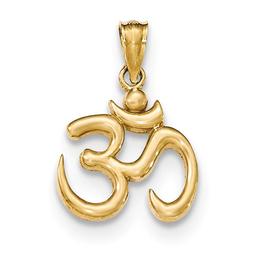 Unisex Gold Classics(tm) 14kt. Polished Om Symbol Pendant