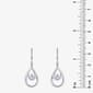Forever New Sterling Silver CZ Double Pear Shape Earrings - image 2