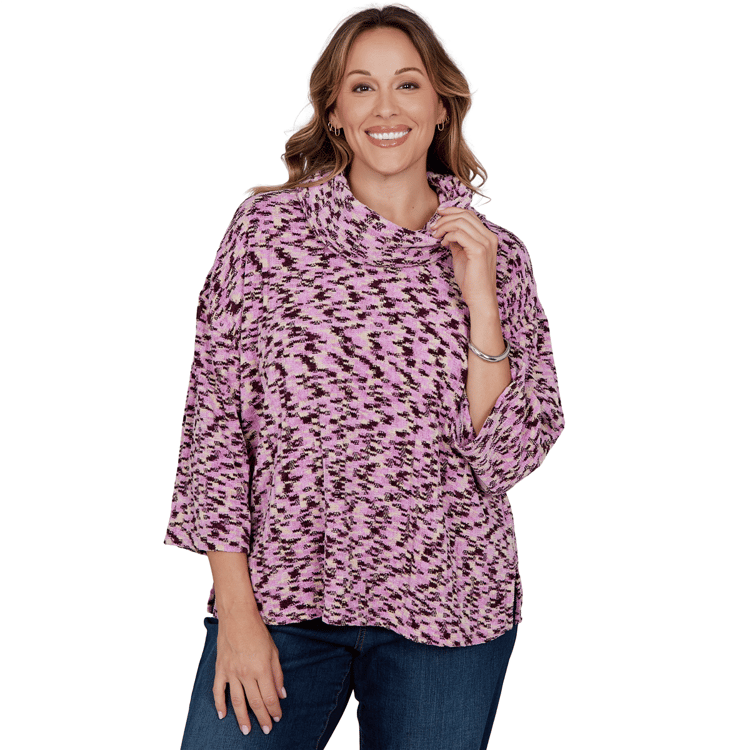 Women''s Ruby Rd. English Countryside Cowl Neck Spacedye Chenille