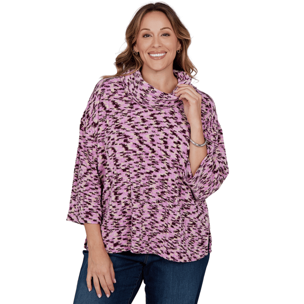 Women''s Ruby Rd. English Countryside Cowl Neck Spacedye Chenille - image 