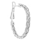 Fine Silver Plated 30mm Braided Hoop Earrings - image 2