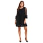 Plus Size Nina Leonard 3/4 Sheer Ruffle Sleeve Dress - image 1