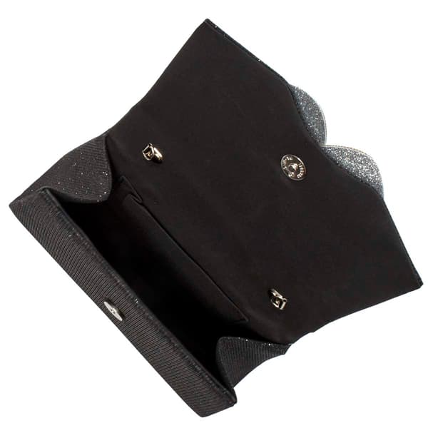 D''Margeaux Flower Shimmer Clutch w/ Chain