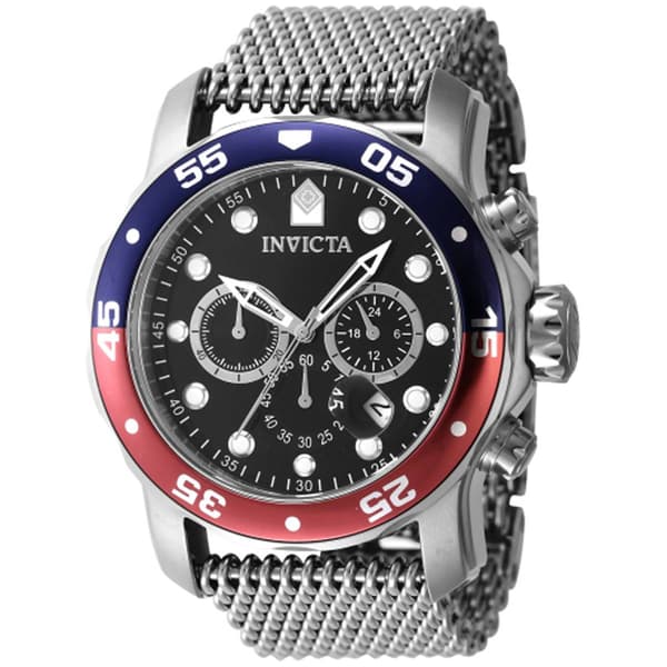 Mens Invicta Pro Diver Stainless Steel Black Dial Watch - 47630 - image 