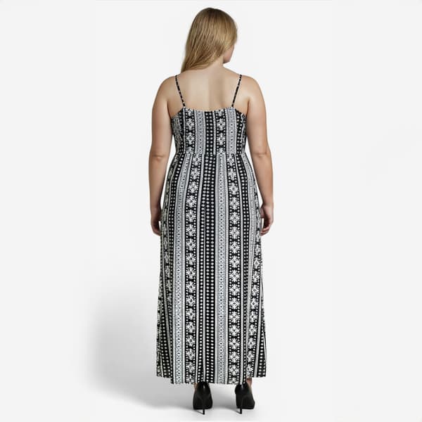 Juniors Plus Derek Heart Lace Bodice Maxi Dress with Side Slits