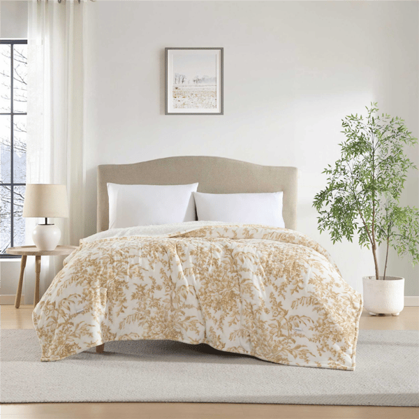 Laura Ashley&#40;R&#41; Bedford Heated Floral Blanket - image 