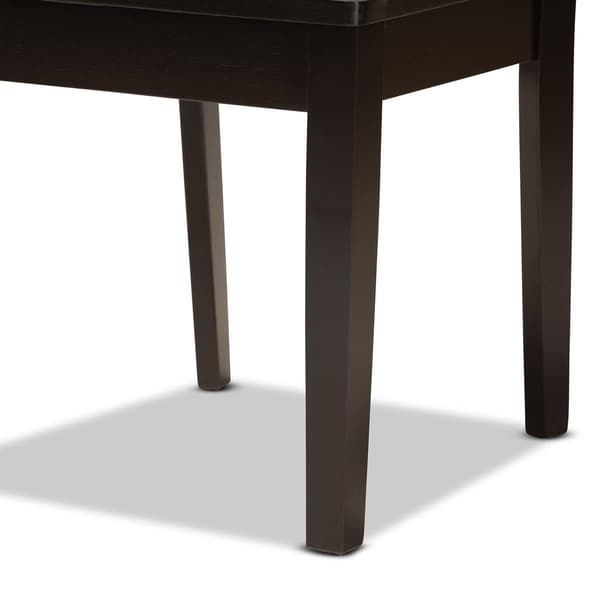 Baxton Studio Ani Dark Brown Finished Wood 5pc. Dining Set