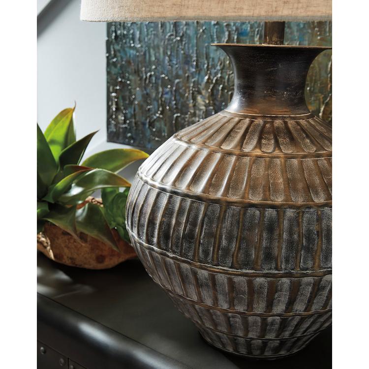 Signature Design by Ashley Antique Bronze Metal Table Lamp
