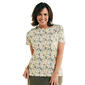 Womens Hasting Short Sleeve Daisy Crew Neck Tee - image 1