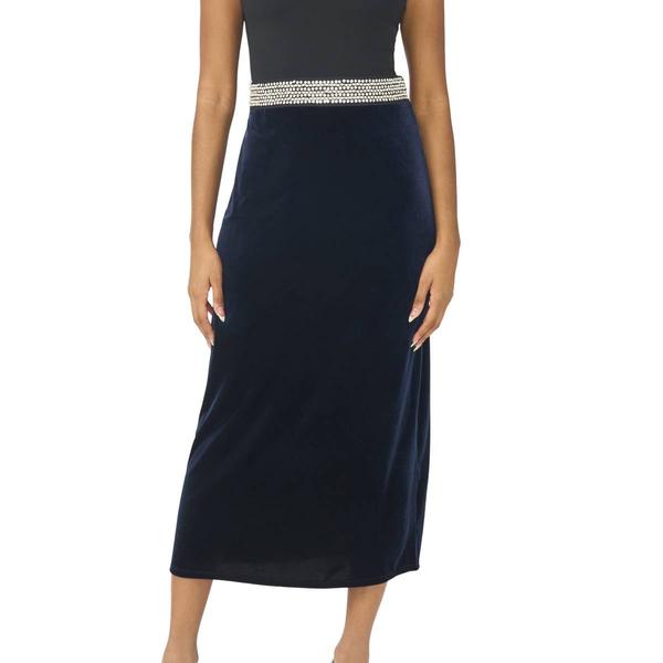 Womens MSK Dolman Burnout Top Satin V-Neck Gown - image 