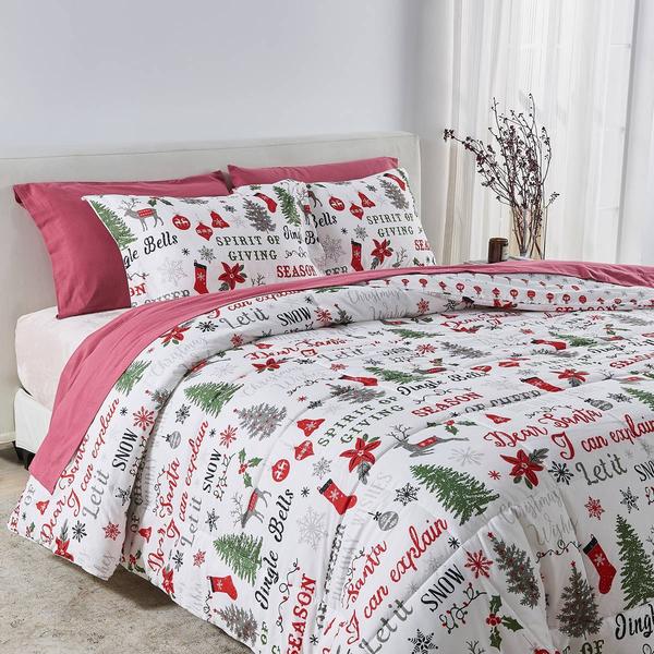 Freshfolds Winter Reversible Carol 3pc. Comforter Set