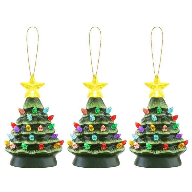 Mr. Christmas 3pc. Nostalgic Ceramic Tree Ornaments