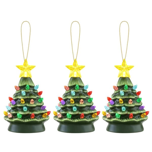 Mr. Christmas 3pc. Nostalgic Ceramic Tree Ornaments