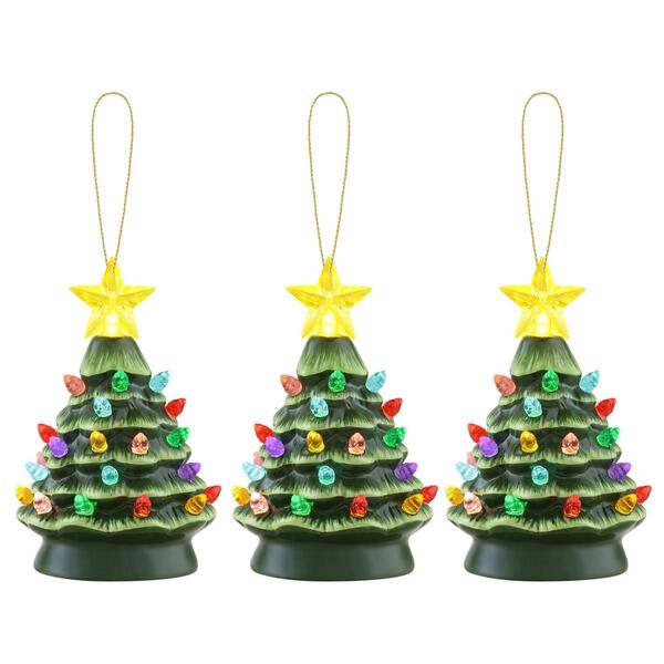 Mr. Christmas 3pc. Nostalgic Ceramic Tree Ornaments - image 