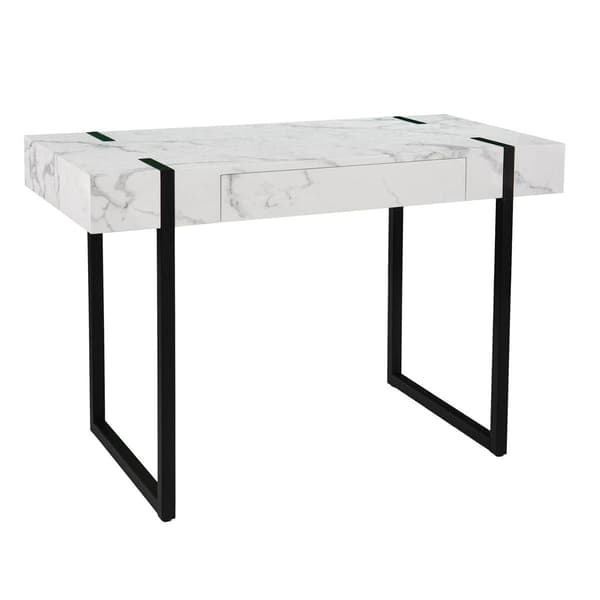 Southern Enterprises Rangley Modern Faux Marble Desk