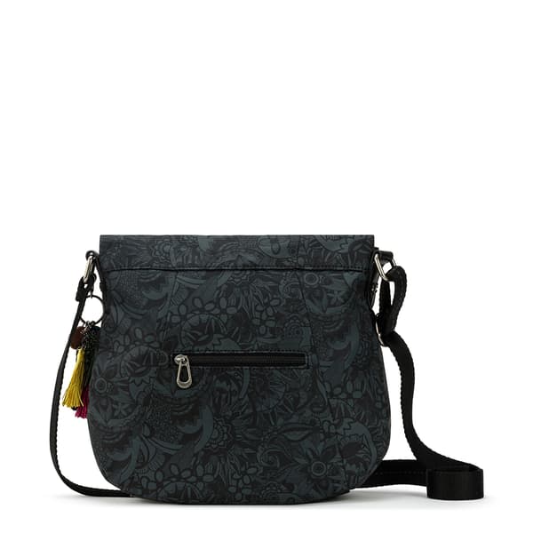 Sakroots Fold-Over Nylon Crossbody - Black Spirit Desert