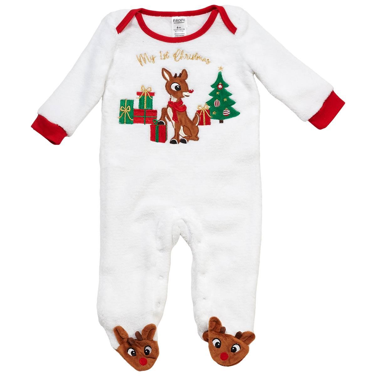 Baby Unisex (NB-9M) My 1st Christmas Rudolph Sleeper