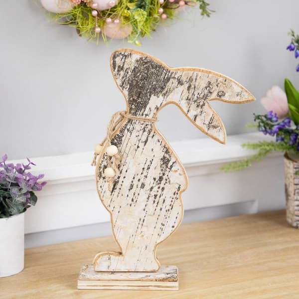 Northlight Seasonal Rustic Wooden Rabbit Silhouette Easter Décor