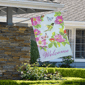 Northlight Welcome Hummingbird Floral Outdoor House Flag - image 1