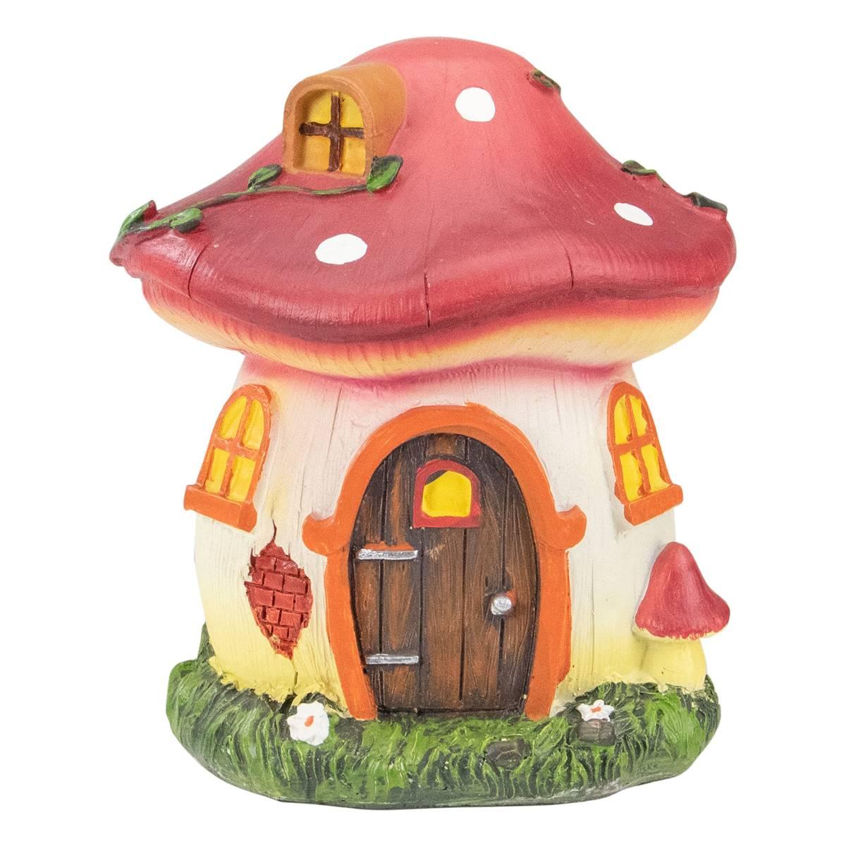 Northlight Seasonal Mushroom House Outdoor Garden Statue