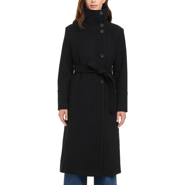 Petite Vince Camuto Convertible Collar Long Coat with Tie Belt - image 