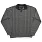 Mens Tricot 1/4 Zip Solid Aran Cable Sweater - image 1
