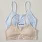 Girls Bebe 2pk. Ribbed Seamless Bras w/Lace Trim - image 2