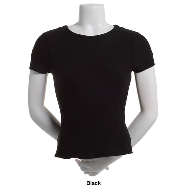 Juniors Derek Heart Double Layer Crew Neck Hourglass Fitted Tee