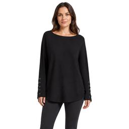 Womens Zac & Rachel Long Sleeve Ext Sleeve Solid With X Wrist De