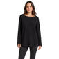 Womens Zac & Rachel Long Sleeve Ext Sleeve Solid With X Wrist De - image 1