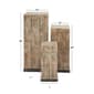 9th & Pike&#174; Brown Wood Rustic Pedestal Table - Set of 3 - image 6