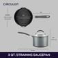 Circulon A1 Series Nonstick 3qt. Straining Saucepan w/Lid - image 2