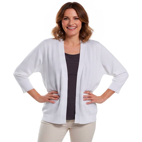 Womens 89th & Madison 3/4 Sleeve Solid Shrug
